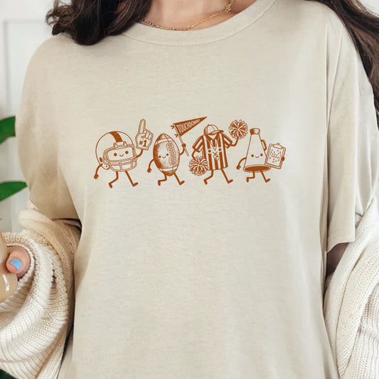 $28 Tee SPECIAL!! Football Doodles DTG Graphic Tee - 3 Colors!