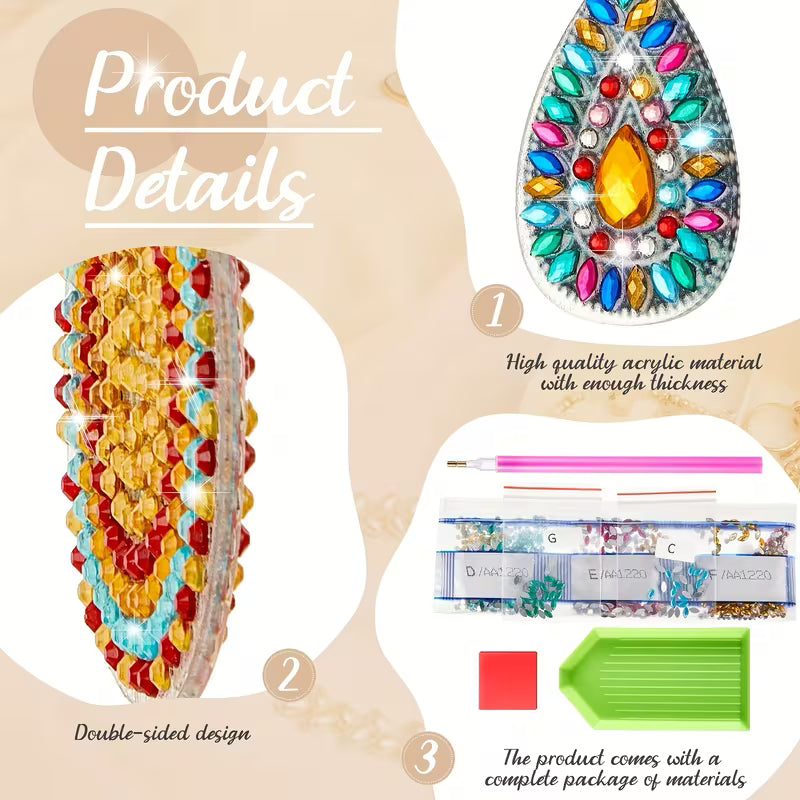 Preorder 4 Geometric Pattern Diamond Art Earrings