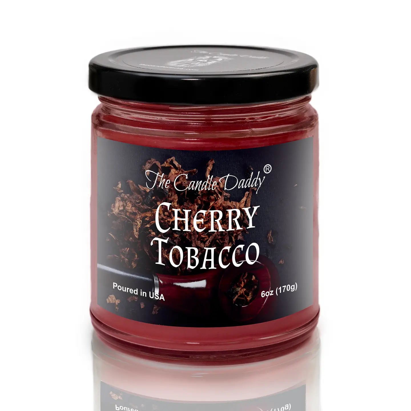 Cherry Tobacco Scented Jar Candle- Grandpa Dad Memories