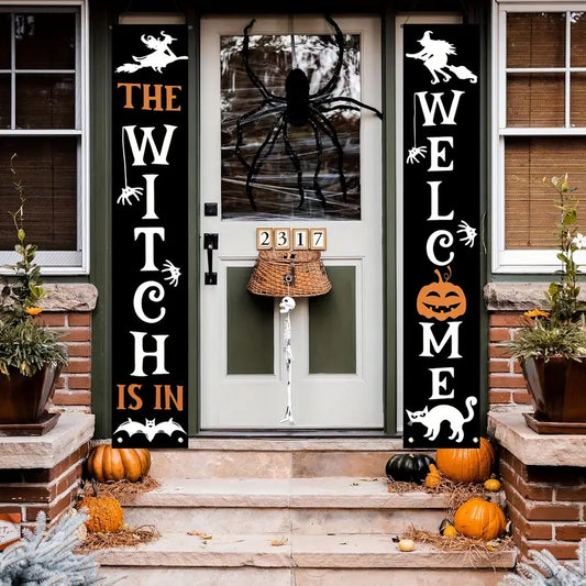 The Witch Is In Door Banners