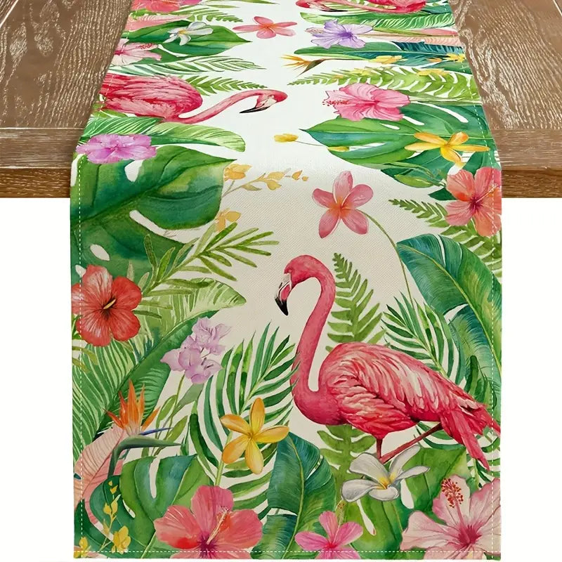 Tropical Flamingo Table Runner