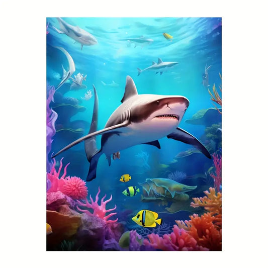 Swimming Thresher Shark Diamond Art