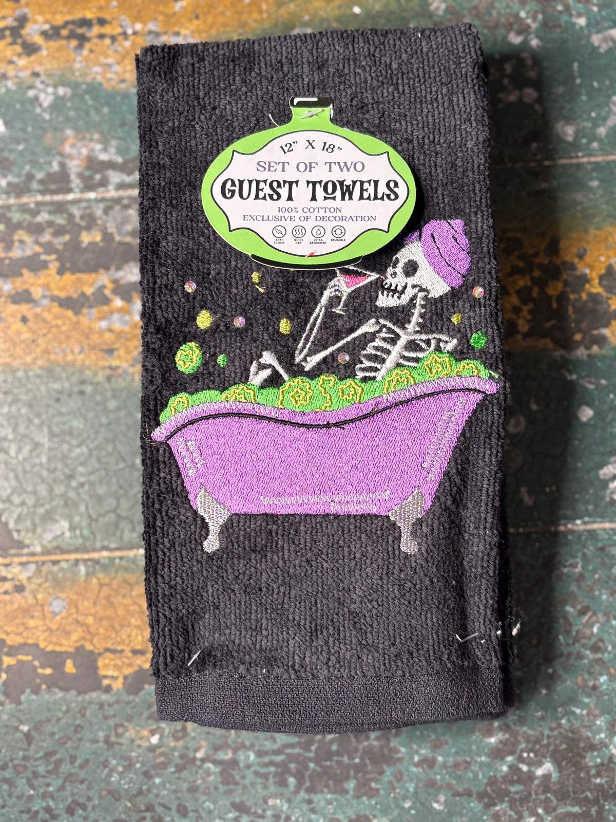 Spooky Bath - 2 Pack Halloween Embroidered Guest Towels (Copy)