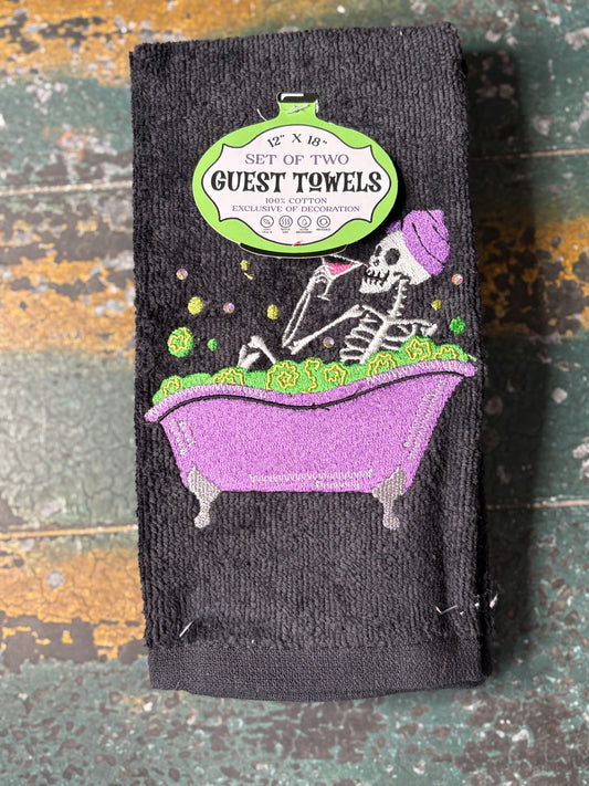 Spooky Bath - 2 Pack Halloween Embroidered Guest Towels