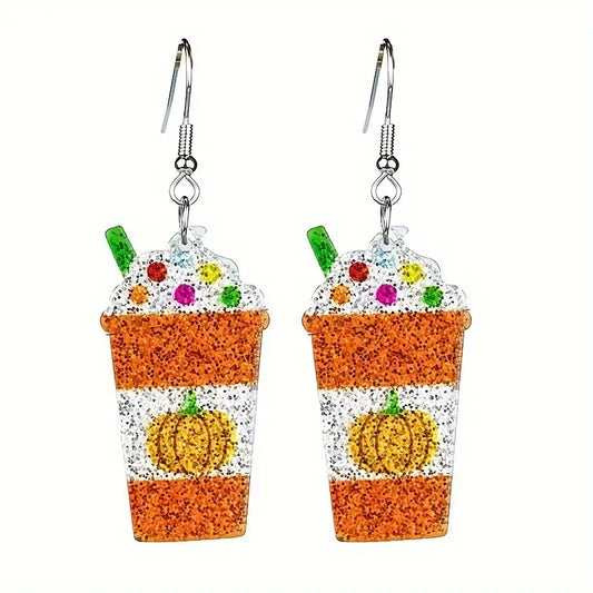 Pumpkin Spice Latte Earrings