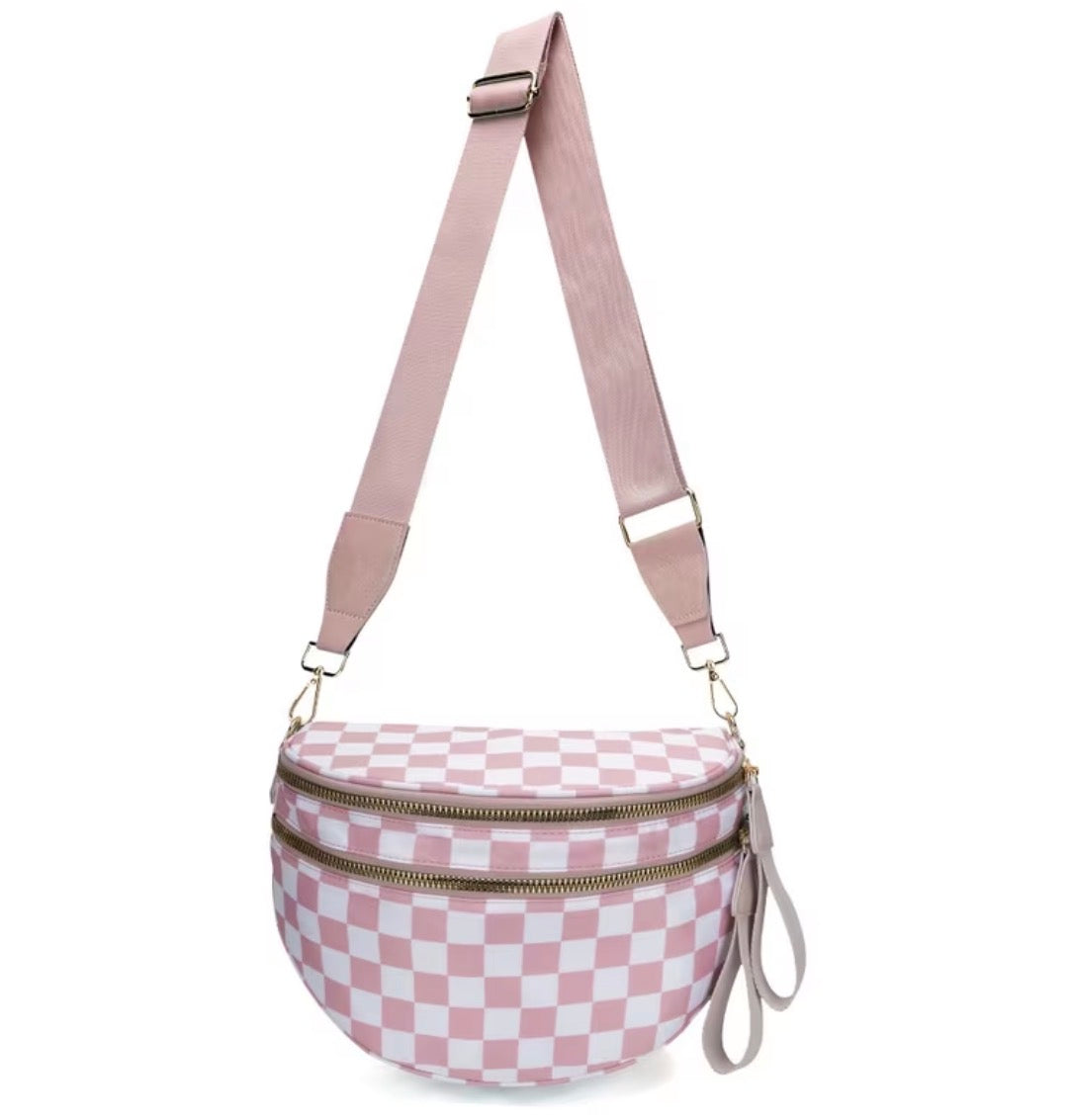 The Roni Nylon Crossbody - Checkered - 4 Colors