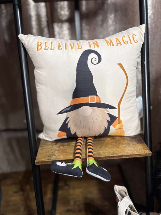 Witch Gnome Pillow with Legs