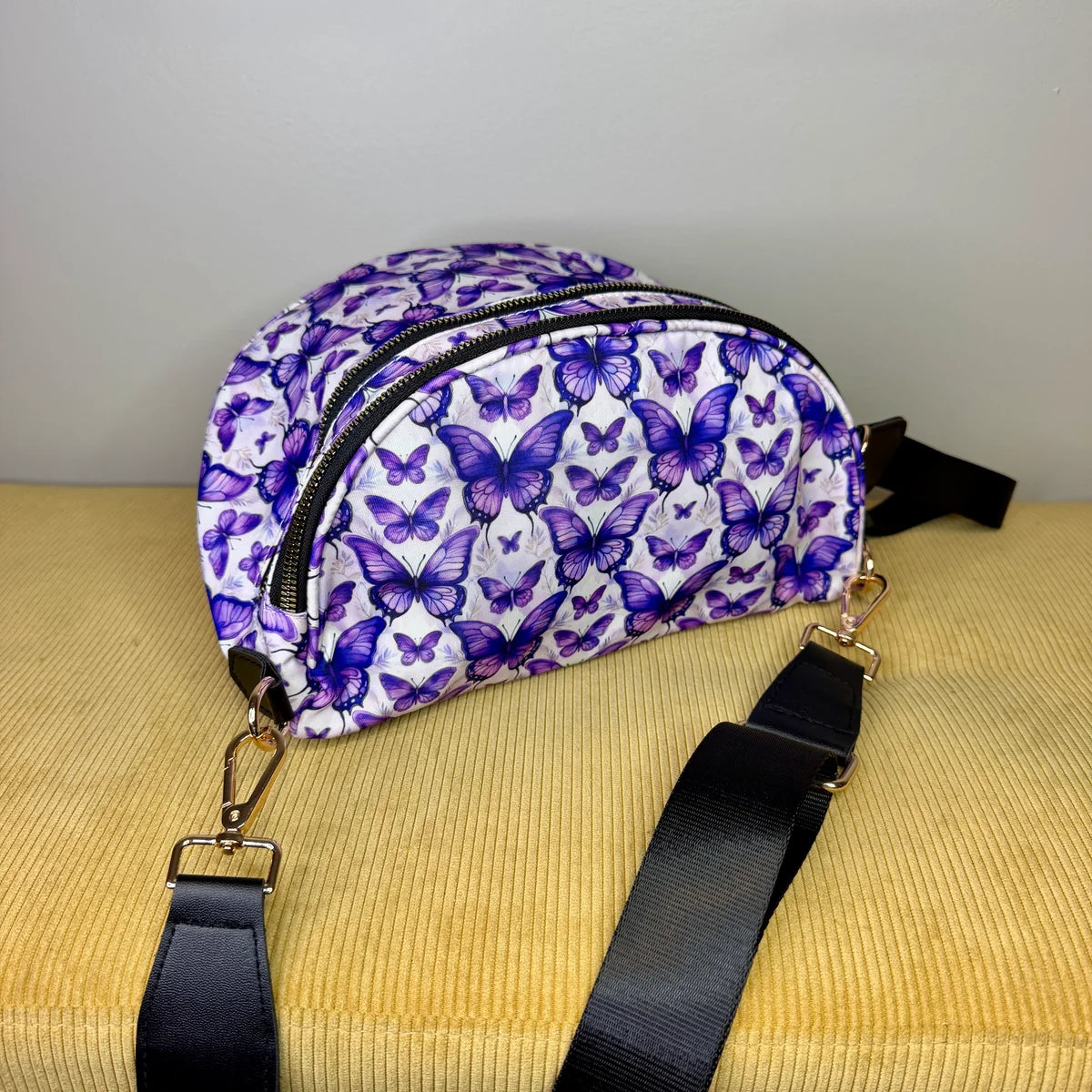 The Roni Nylon Crossbody - Butterfly Purple