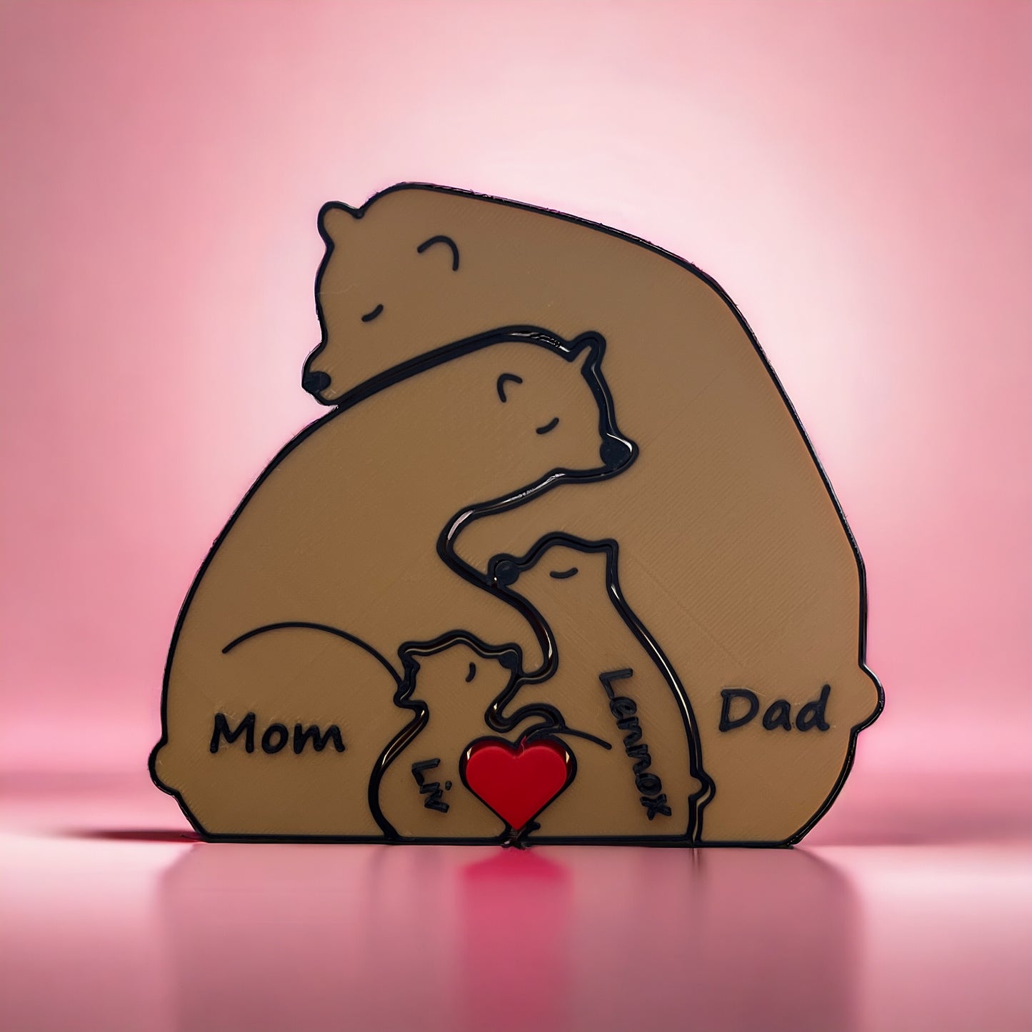 Made by Mike: CUSTOM 3D Printed Bear Family Puzzle