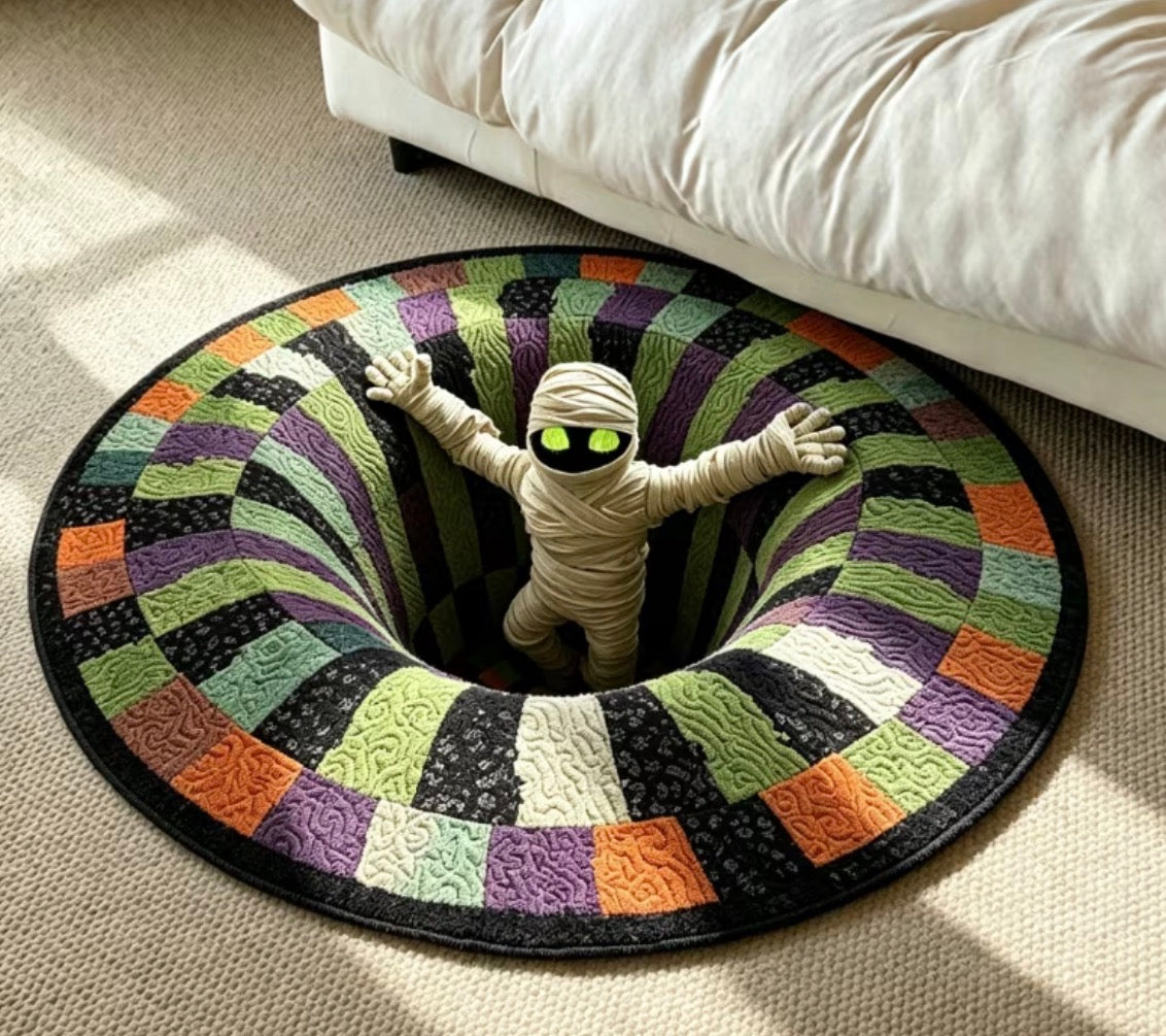 Preorder 3D Effect Falling Mummy Bath/Bedroom/Kitchen Rug
