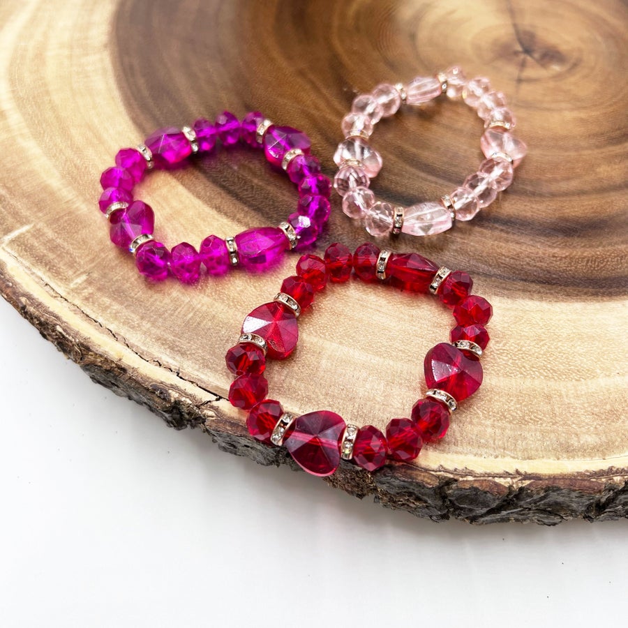 Glass Heart Bracelet