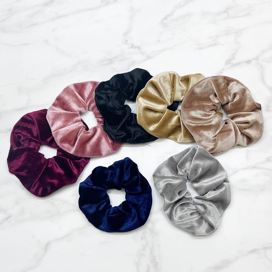 Oversized Crushed Velvet Scrunchie