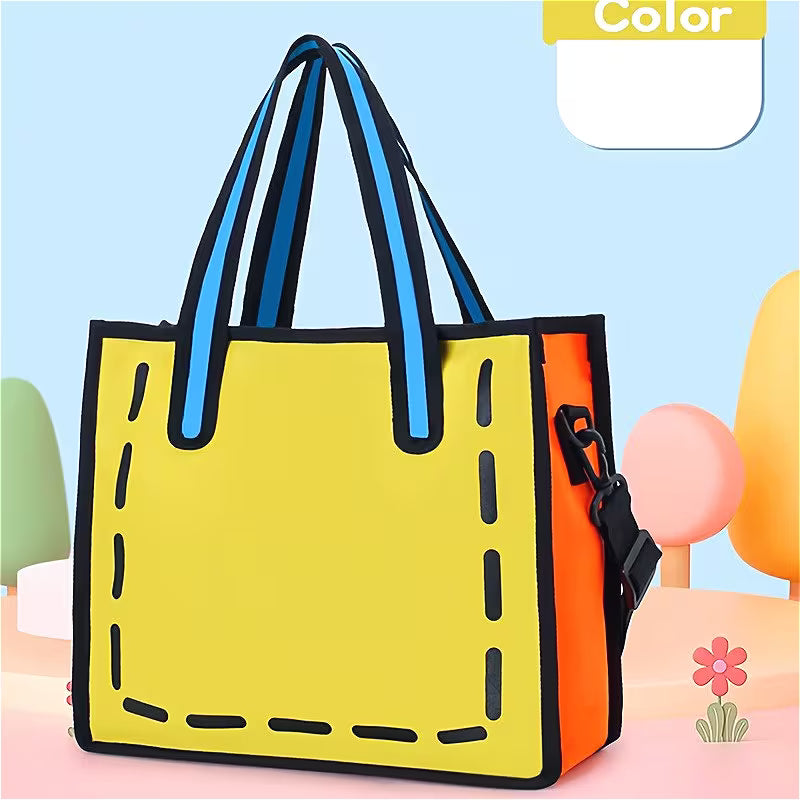 2D Cartoon Style Tote