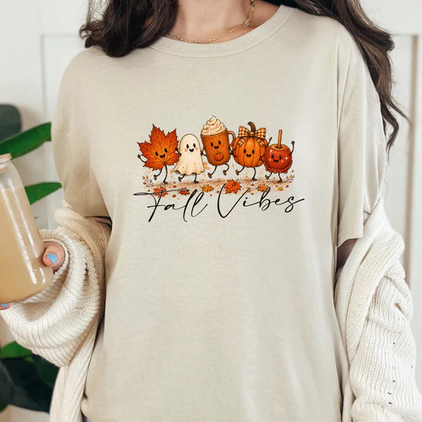 $28 Tee SPECIAL!! Fall Vibes DTG Graphic Tee - 3 Colors!
