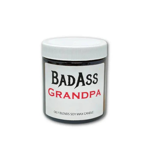 Message Candles - Soy Wax Bad Ass Grandpa Father's Day Gift
