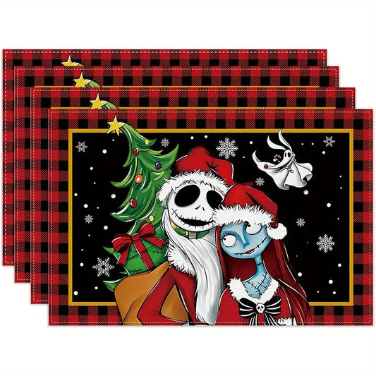 Skeleton Christmas 4 Piece Place Mats