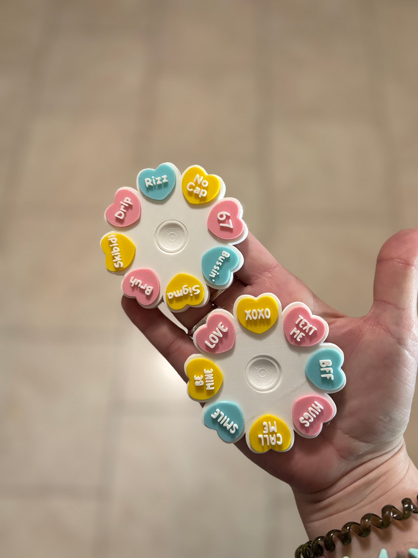 Made by Mike: Conversation Heart Fidget Spinner