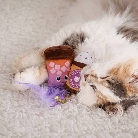 Quirky Kitty Coffee Shop Toy - 2 Pack with Catnip and Silvervine