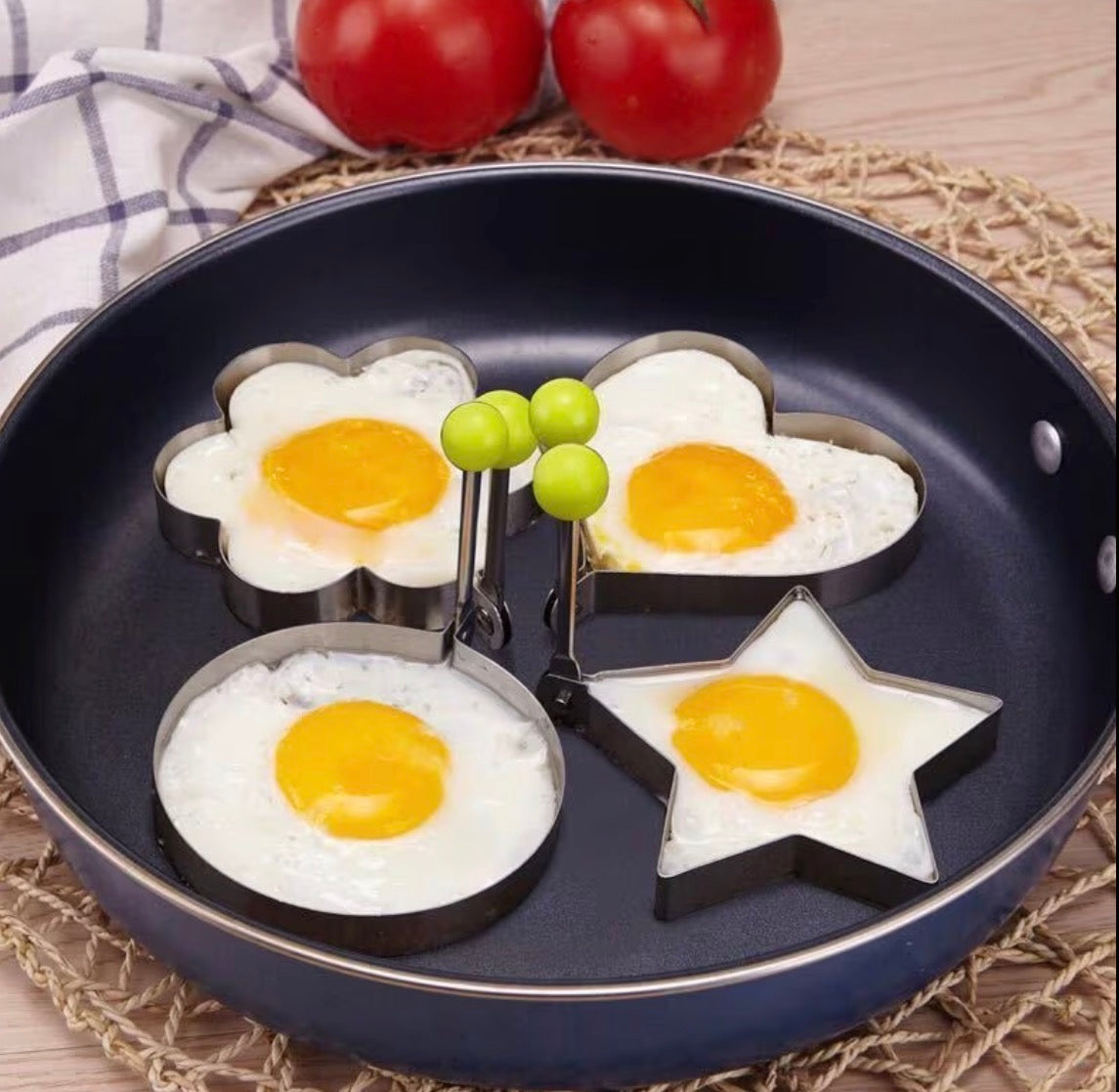 Set of 4 Stainless Egg Ring Mold