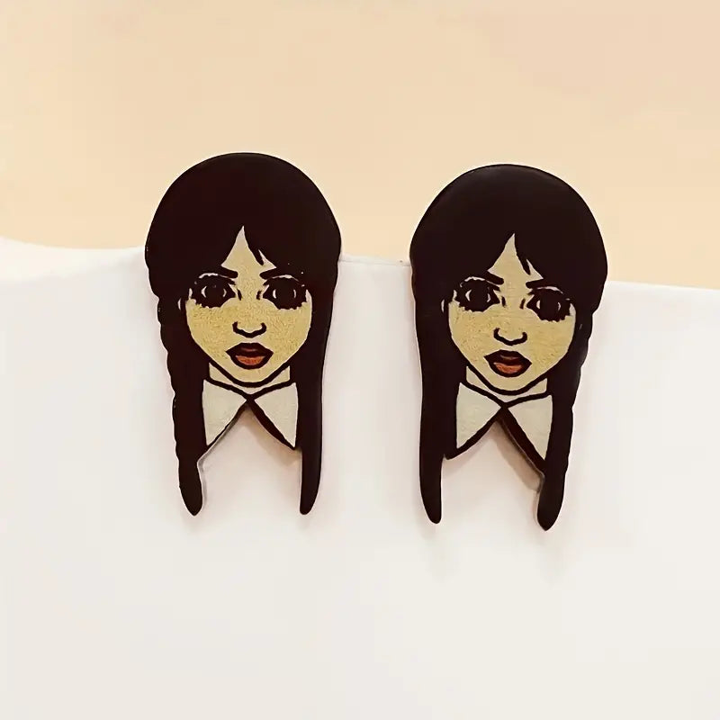 Horror Girl Stud Earrings