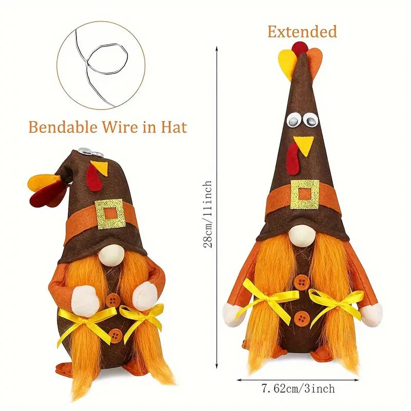 Thanksgiving Turkey Gnome Set