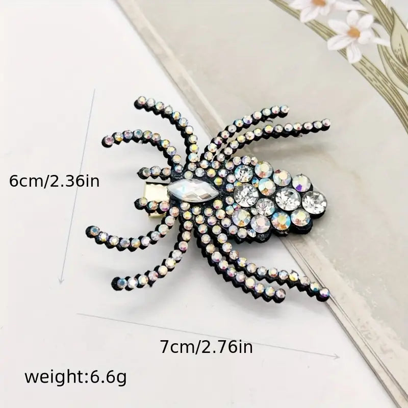 Rhinestone Spider Hair Clip