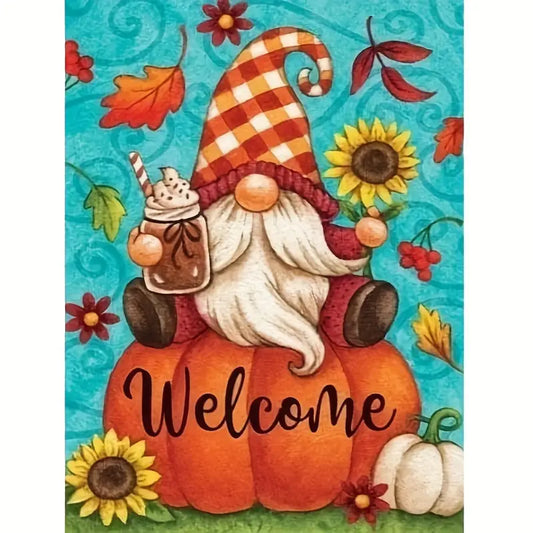 Welcome Fall Gnome Diamond Art