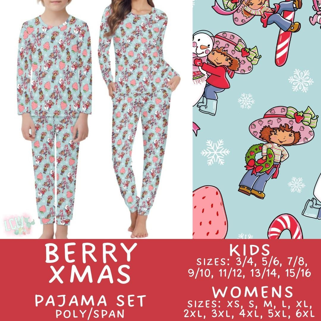 XL Strawberry XMas Women’s Christmas Long Sleeve Pajamas