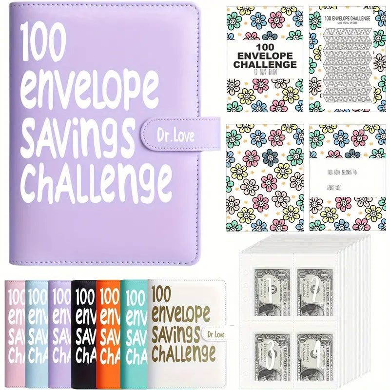 100 Envelope Savings Challenge - 6 Color Options!