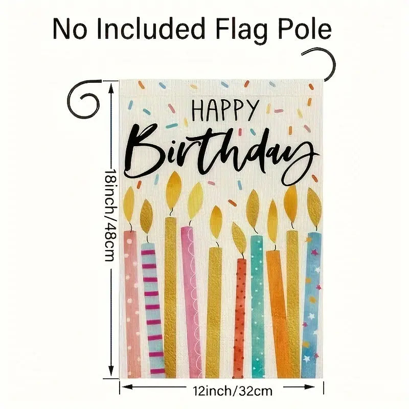 Candles Birthday Garden Flag