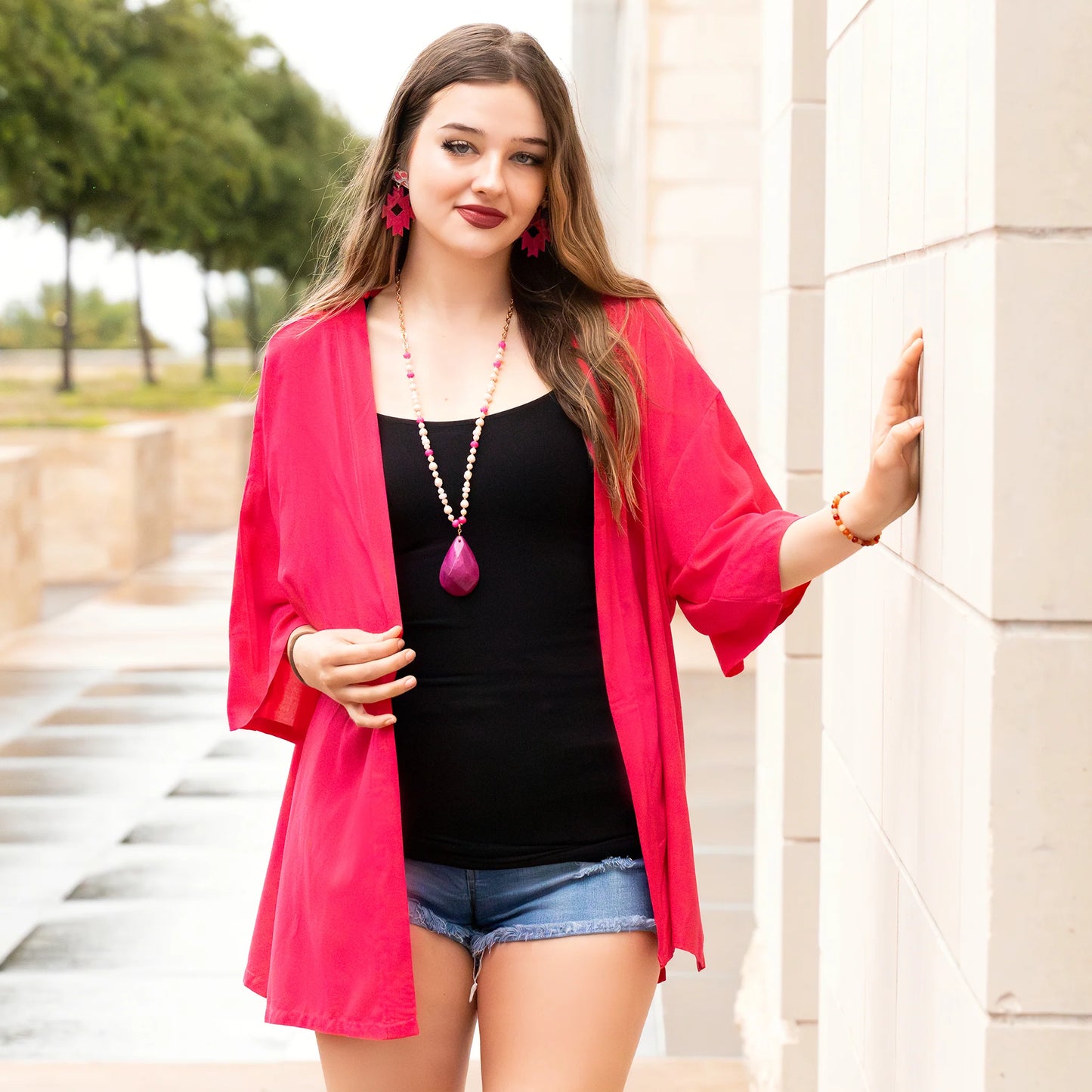 Solid Duster - Fuchsia