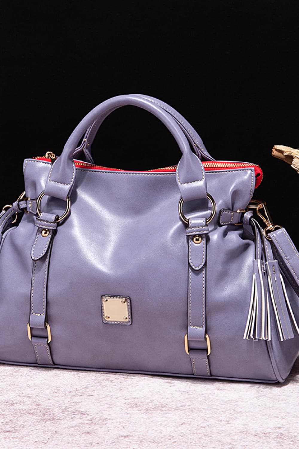 PU Leather Handbag with Tassels - 8 Colors!