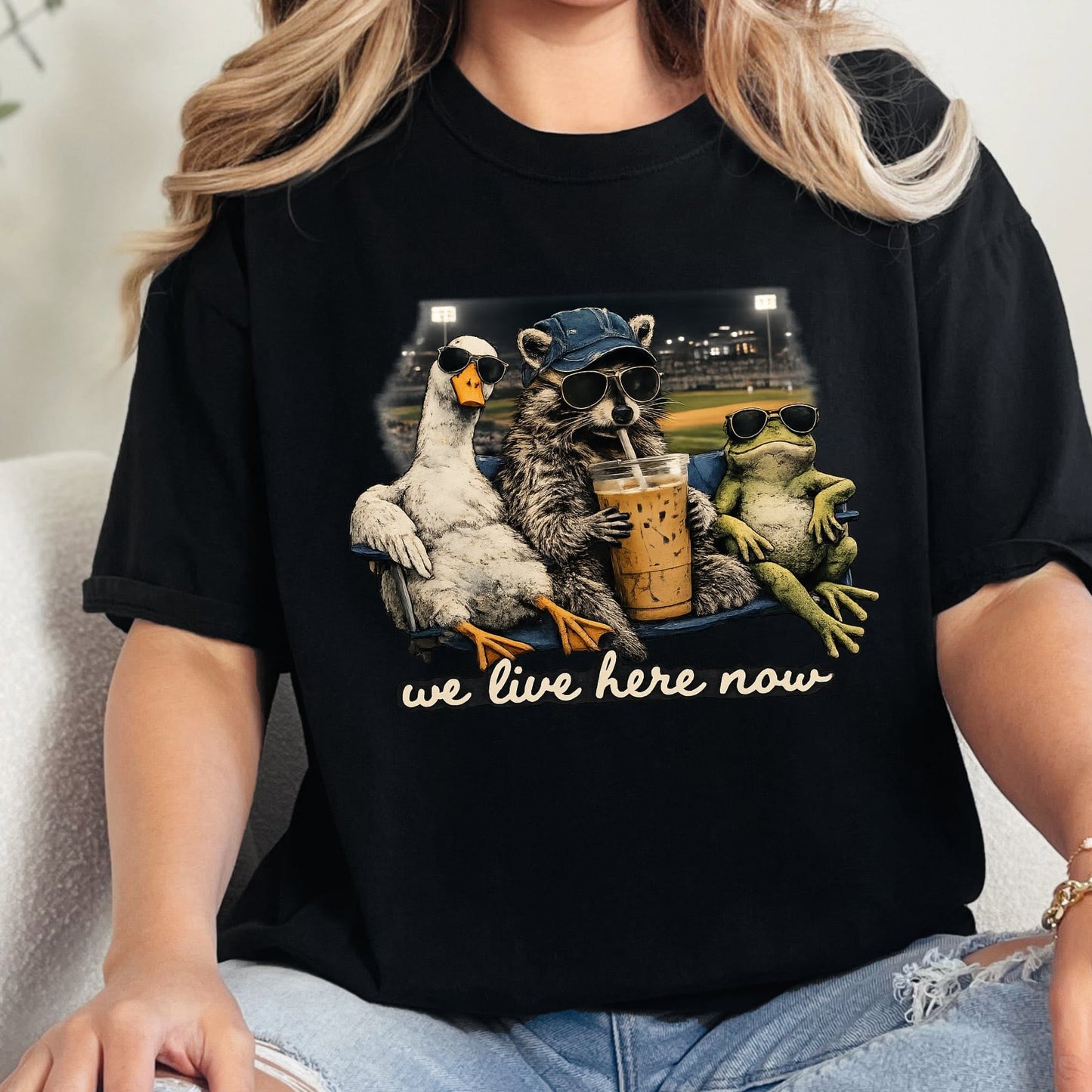 We Live Here Bleachers CUSTOM Graphic