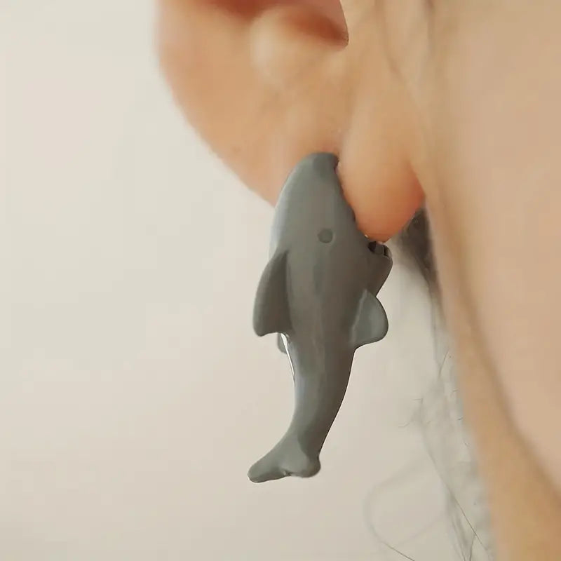 Biting Shark Earrings