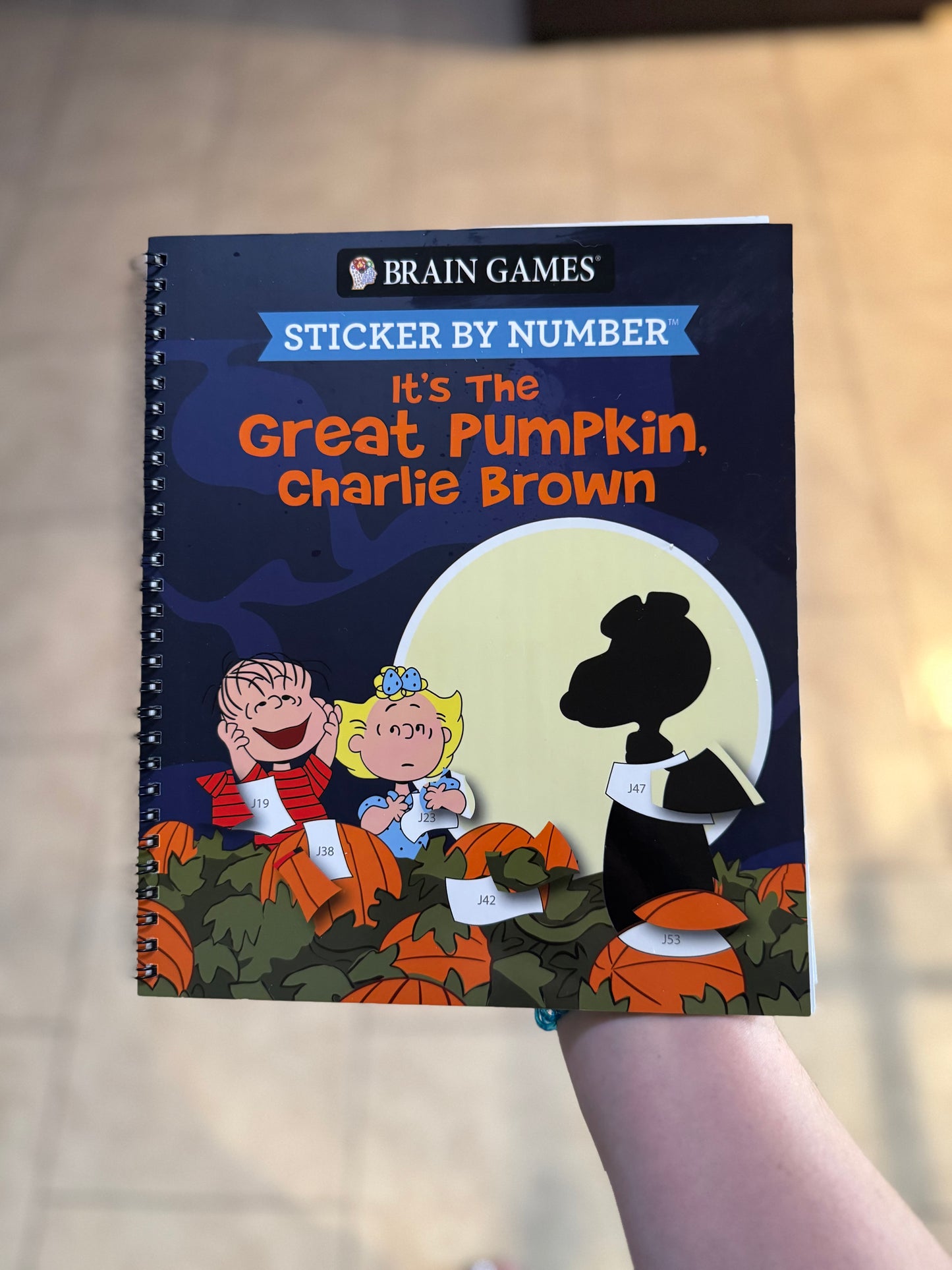 It’s The Great Pumpkin Charlie Brown Brain Games Sticker by Number Book