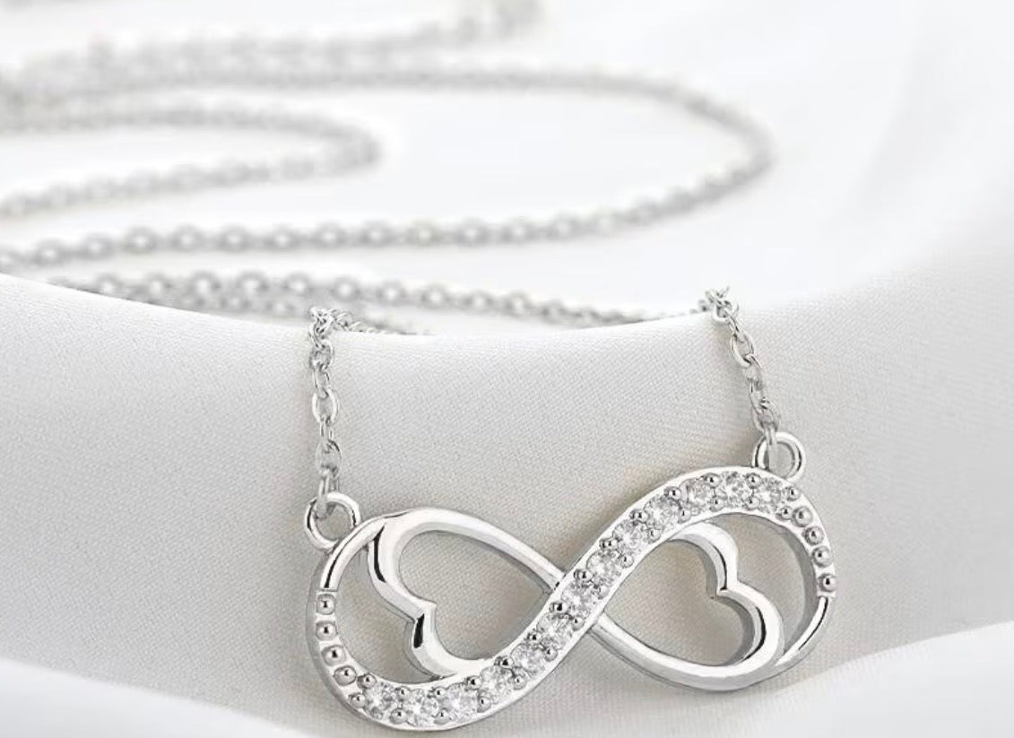 Moissanite Infinity Heart Necklace