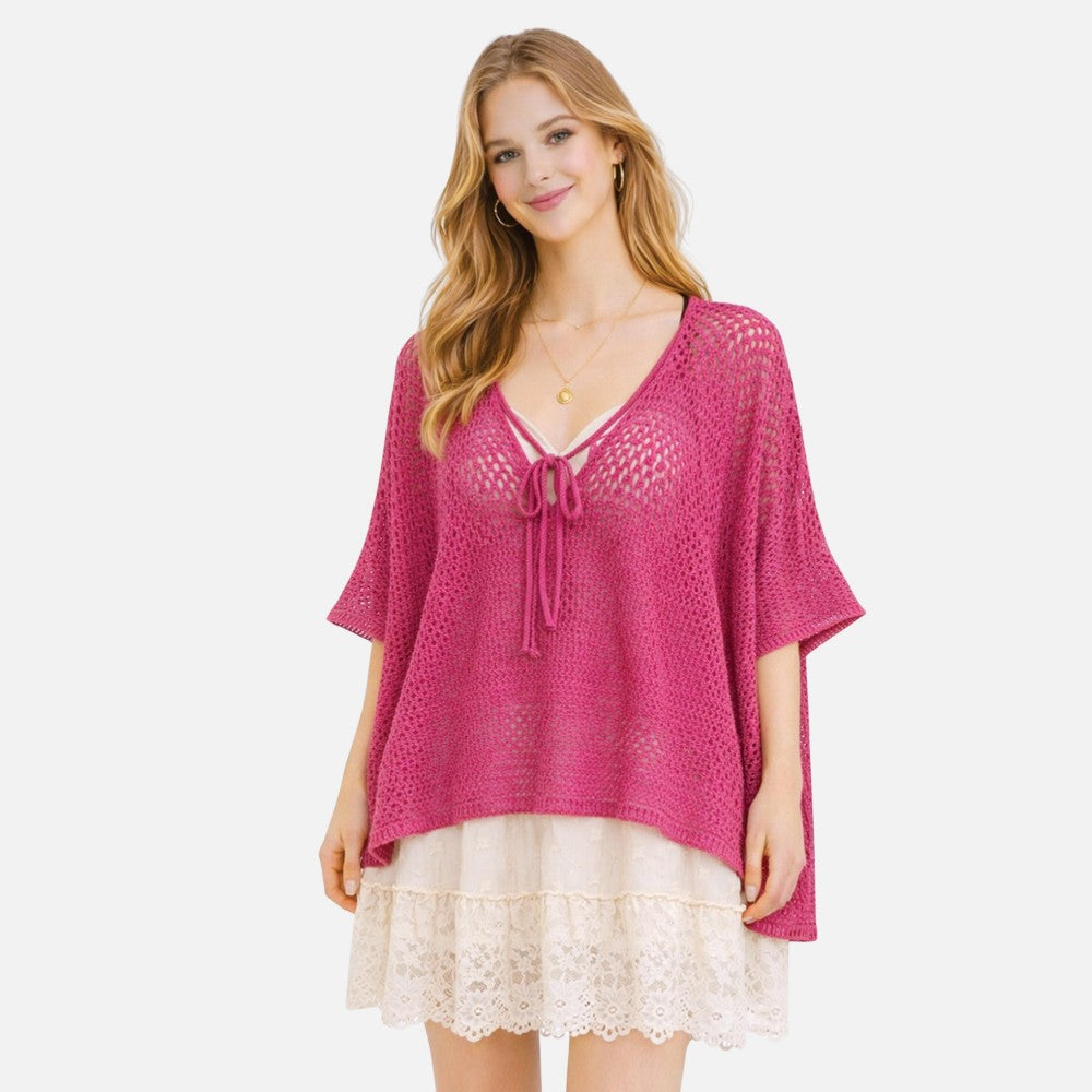 Do Everything In Love Crochet Poncho