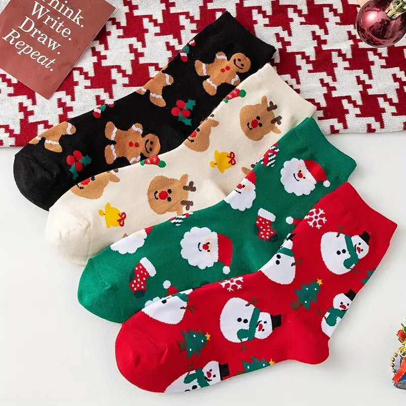 4 Pack Holiday Socks