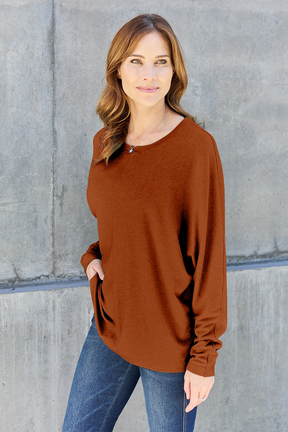 8 colors! Double Take Full Size Round Neck Long Sleeve T-Shirt