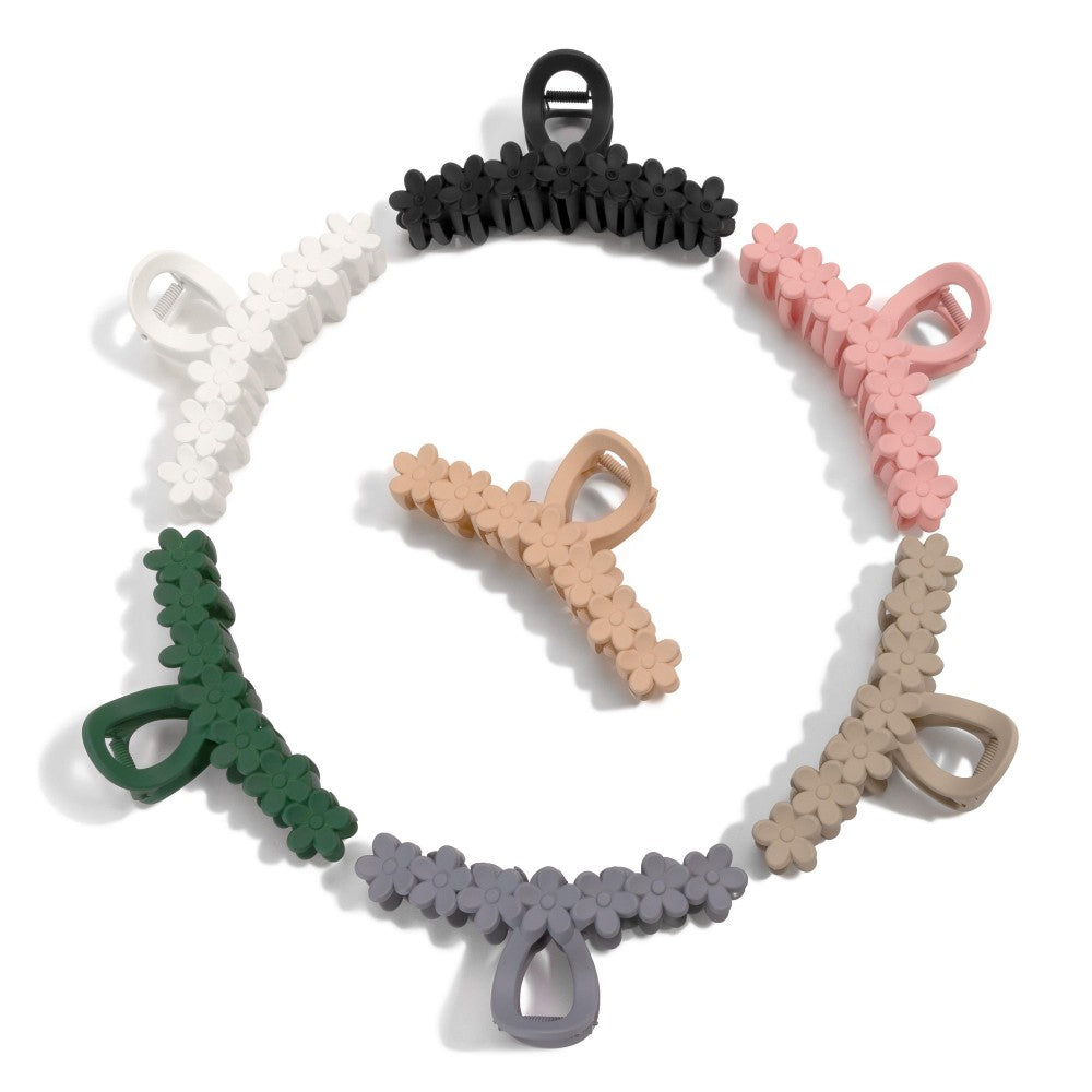 FREE with Tote Matte Criss Cross Flower Claw Clip