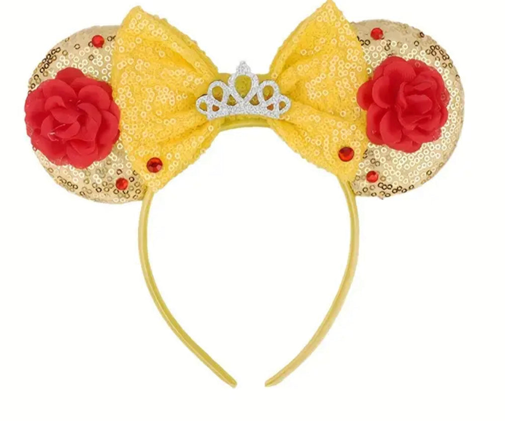 Gold Rose Crown Ears Headband