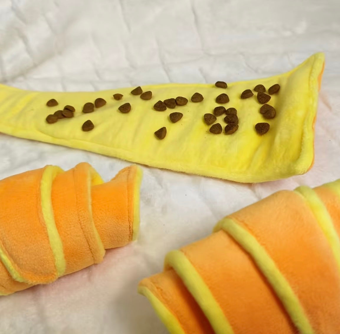 Snuffle Roll up Croissant Treat Hider Dog Toy