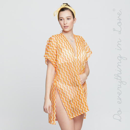 Do Everything in Love Orange Kimono