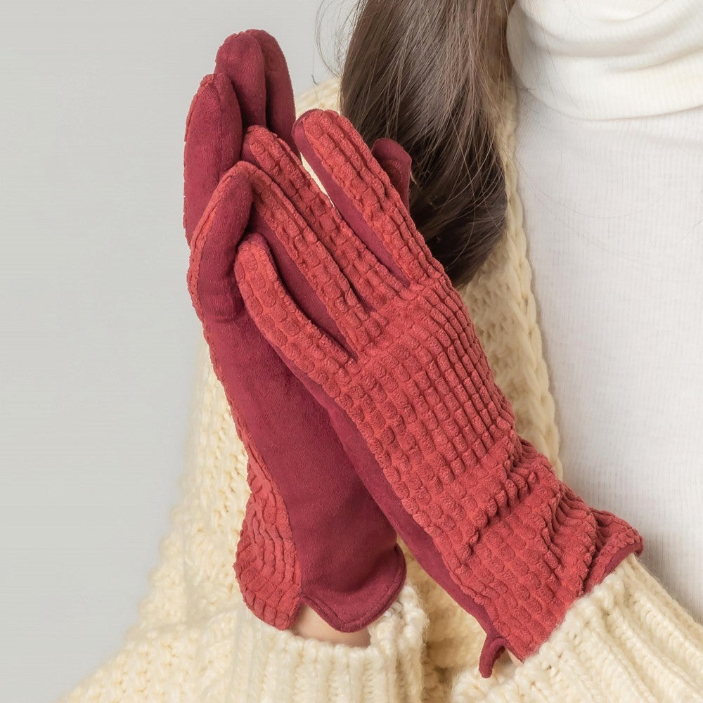 Corduroy Fitted Gloves