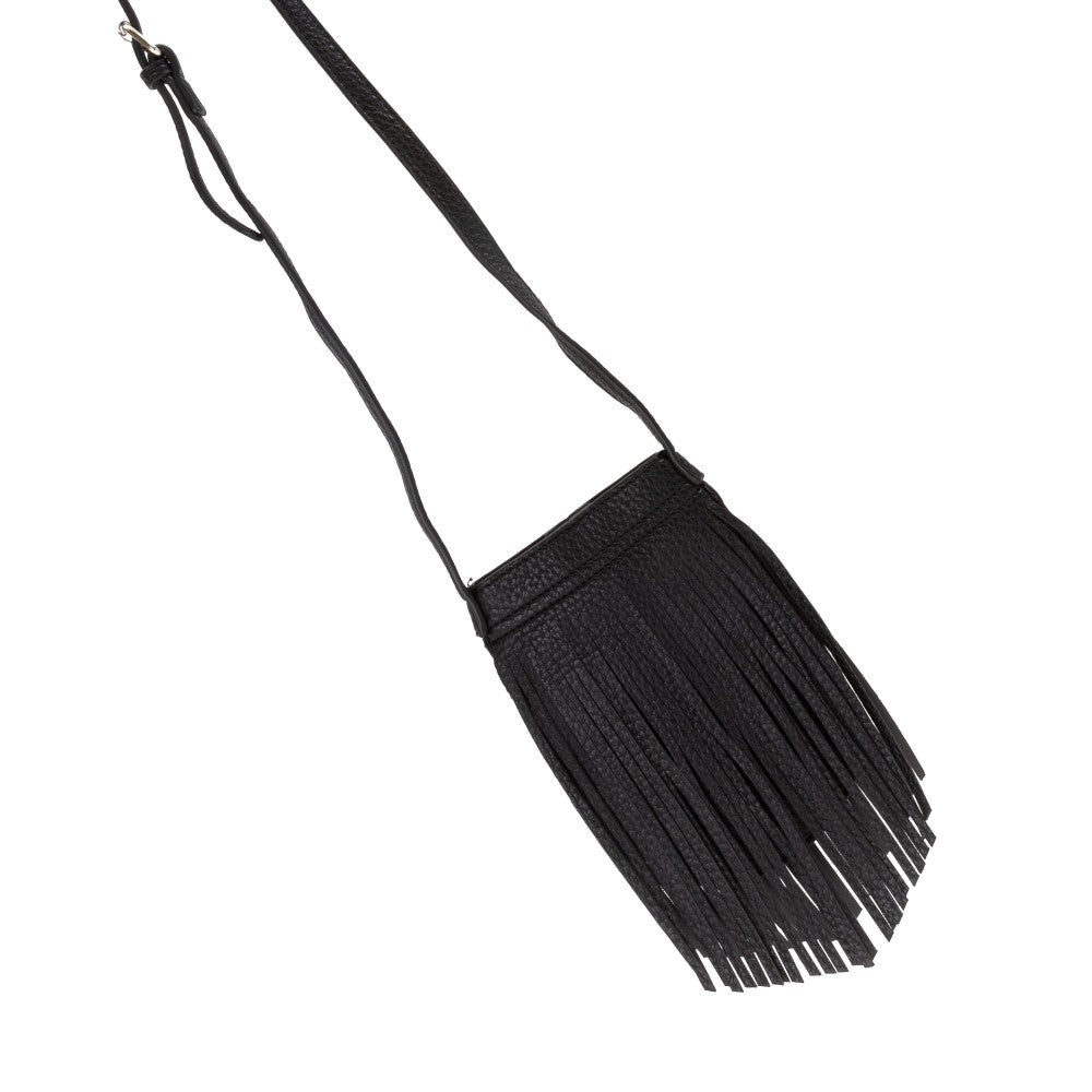 Crossbody Faux Leather Tassel Bag