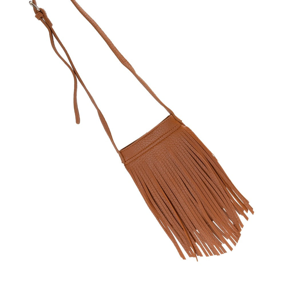 Crossbody Faux Leather Tassel Bag