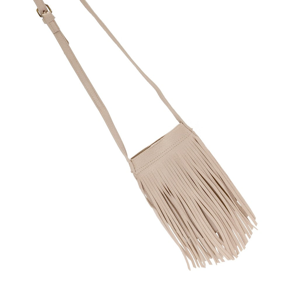 Crossbody Faux Leather Tassel Bag