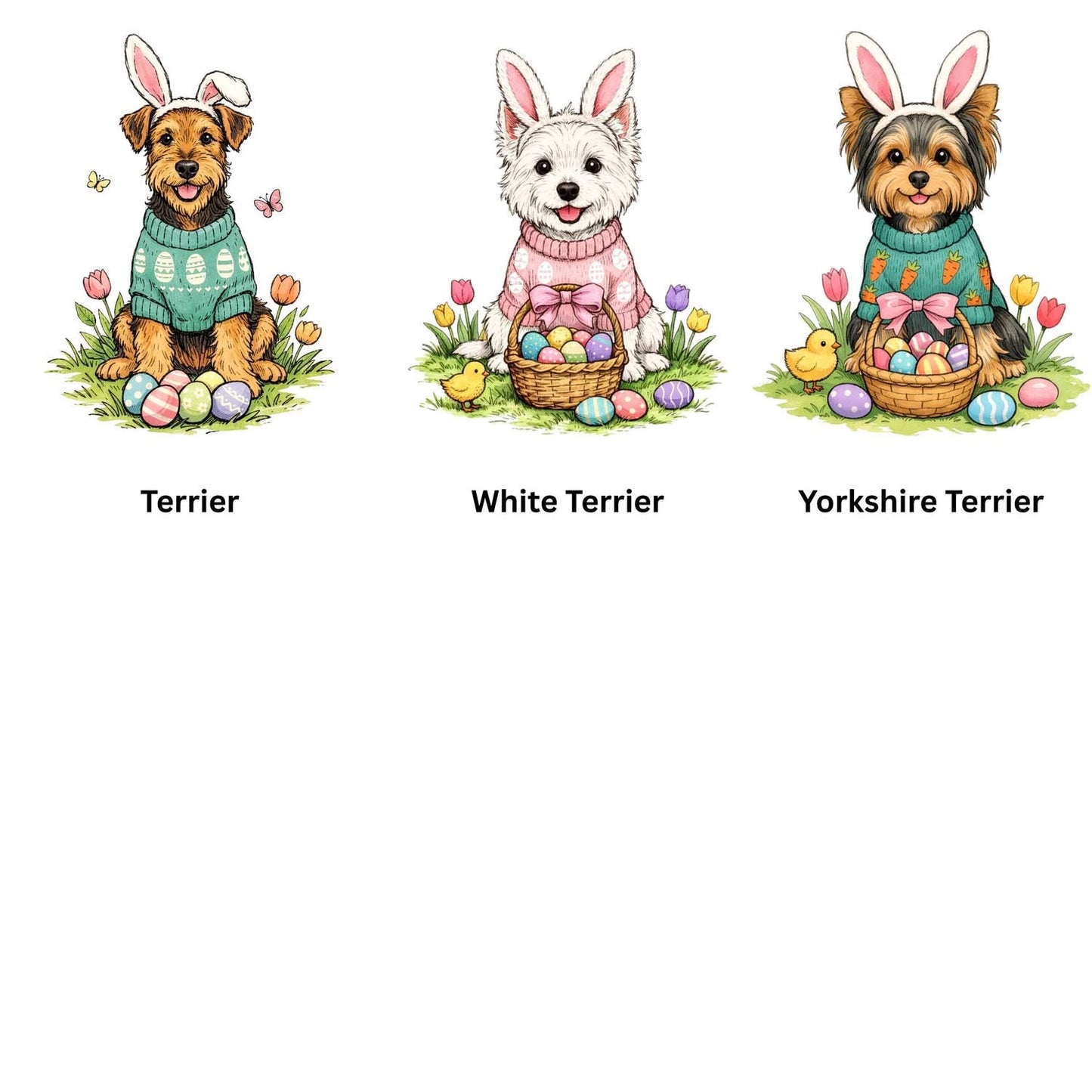 Easter Pups CUSTOM Graphic - 19 breeds