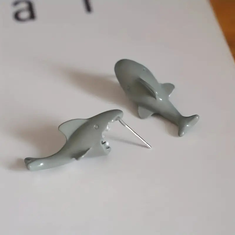 Biting Shark Earrings