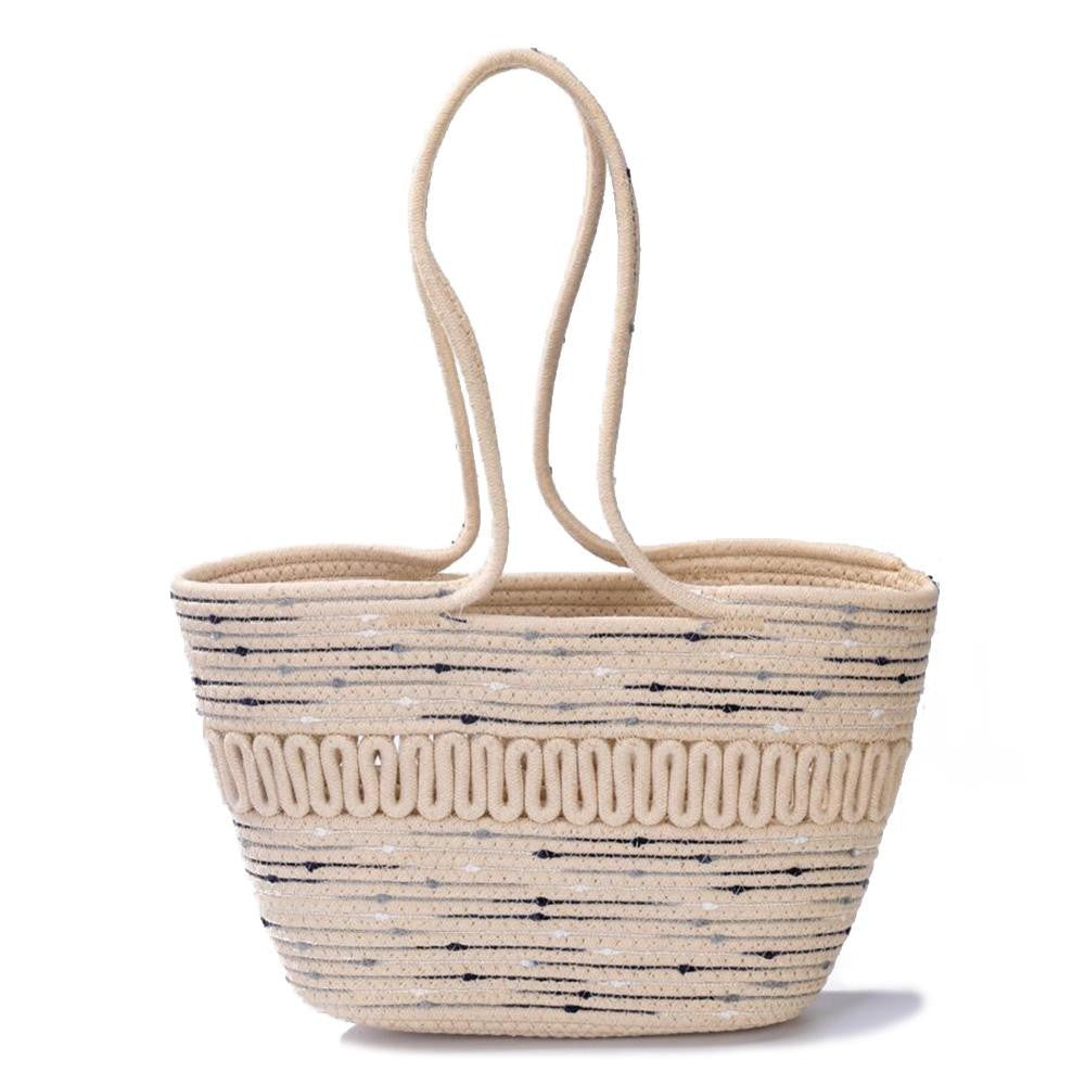 Braided Straw Rope Tote Bag - 2 Color Options!